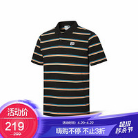 彪马 PUMA 男子 生活系列 Downtown Stripe Polo 短袖polo 599781 01 黑色 亚洲码 S 170/92A