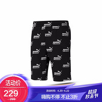 彪马 PUMA 男子 基础系列 AMPLIFIED Shorts 9 短裤 589090 01 黑色 亚洲码 S 170/70A