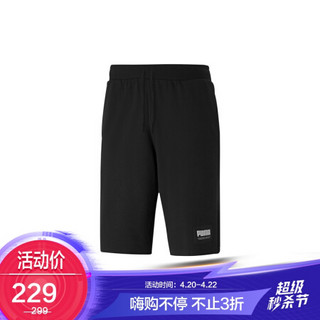 彪马 PUMA 男子 基础系列 SUMMER COURT Sweat Shorts 短裤 845866 01 黑色 亚洲码 L 180/78A