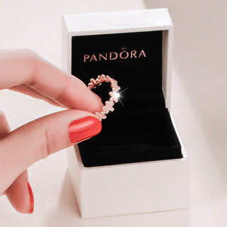 PANDORA（潘多拉）玫瑰金色炫目雏菊群女戒指 180934CZ 玫瑰金色 54mm