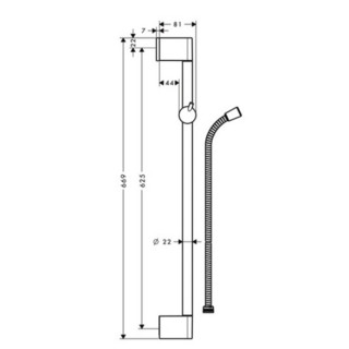 hansgrohe 汉斯格雅 柯洛梅达系列 27615007 尤尼卡花洒升降杆