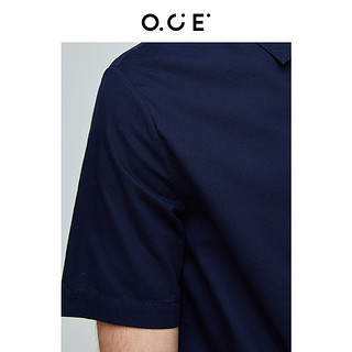 OCE男装夏季新款短袖衬衫男商务休闲衬衣基础款纯色工装半袖