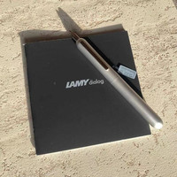 德国Lamy Dialog 3凌美焦点系列钯金银14K金笔尖礼盒套装钢笔含吸墨器和T10蓝色墨囊一盒 EF