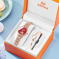 GEMAX 格玛仕 GEMAX/格玛仕正品女士手表女防水时尚四叶草ins风轻薄简约名牌细带小巧精钢陶瓷带石英表