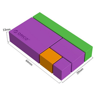 ORICO 奥睿科 光影维度系列 CN300 USB 3.1 Gen2 移动固态硬盘 Type-C 500GB 凝碧紫