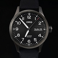 ORIS 豪利时 ORIS豪利时飞行员星期日历腕表镀黑盘男自动机械腕表