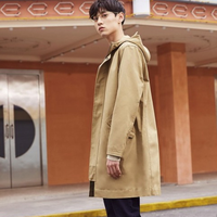 Meters bonwe 美特斯邦威 73407850 男士修身中长款风衣