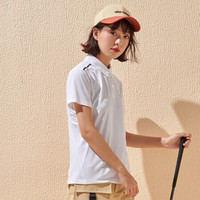 探路者(TOREAD)POLO速干T恤 21春夏户外 男女情侣吸湿排汗短袖翻领t恤 TAJJ82312 白色(女21新) M