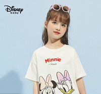 Disney 迪士尼 短袖T恤 女童 本白米妮