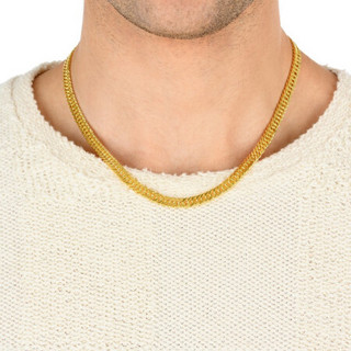 周生生足金牛仔黄金项链素金链子男士款09225n01计价50厘米3534克含工