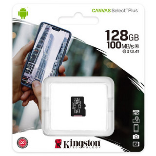 Kingston 金士顿 SDCS2 Micro-SD存储卡 128GB（UHS-I、V10、U1、A1）+后视镜防雨膜