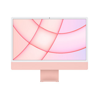Apple 苹果 iMac 2021款 M1 芯片版 24英寸 一体机 粉色（M1、核芯显卡、8GB、512GB SSD、4.5K、MGPN3CH/A）