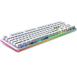 Dareu 达尔优 EK925 108键 有线机械键盘 白色 国产红轴 RGB