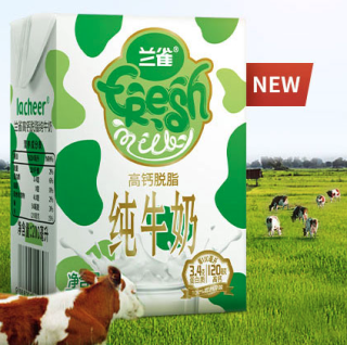 商品laciate 兰雀 纯牛奶 高钙脱脂纯牛奶 200ml*24盒