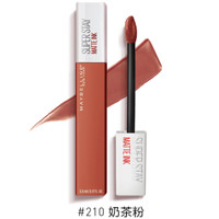 MAYBELLINE 美宝莲 纽约都会系列巨持色哑光液体唇膏 #210奶茶粉 5ml