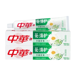 88vip中华牙膏中华花清护护龈清新口气固齿家庭通用牙膏180g2支清菊