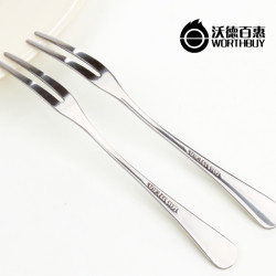 WORTHBUY 沃德百惠 创意韩国不锈钢插水果蛋糕小叉子可爱家用宝宝水果签套装牙签叉