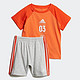 adidas 阿迪达斯 阿迪达斯官网婴童夏季训练运动短袖针织套装DV1237 DV1238