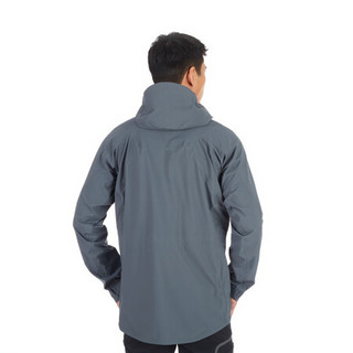 MAMMUT/猛犸象 Zinal HS Hooded 户外防风衣防寒服透气耐磨硬壳夹克外套男 风暴灰色 L(欧码偏大)