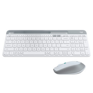 logitech 罗技 K580 键盘+M380 鼠标 无线键鼠套装 芍药白