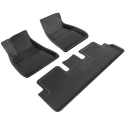 适用于特斯拉modely全包围脚垫 特斯拉专用全套脚垫