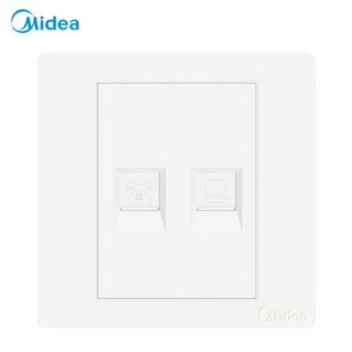 Midea 美的 E03系列 电话电脑插座 白色