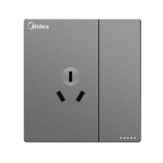 Midea 美的 D1 一开双控+16A空调插座 太空灰