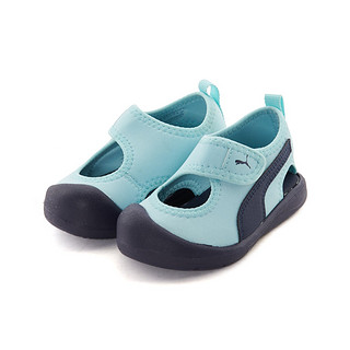 Aquacat 女童男童凉鞋透气轻便魔术贴儿童运动凉鞋童鞋 24 天蓝色-粗呢蓝