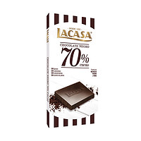 LACASA 乐卡莎 70%可可黑巧克力  100g