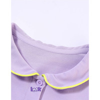 小猪班纳童装女幼童连衣裙2021夏装新款女宝宝短袖裙子百褶裙可爱 浅紫色 90cm