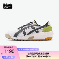 Onitsuka Tiger鬼塚虎情侣款复古厚底鞋 透气防滑休闲鞋BIG LOGO TRAINER 白色 46