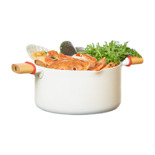 Taste plus 悦味 元素系列 炒锅(20cm、不粘、铝合金、白色)