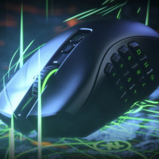 RAZER 雷蛇 那伽梵蛇专业版 2.4G蓝牙 HYPERSPEED 多模无线鼠标 20000DPI RGB 黑色