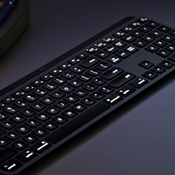 logitech 罗技 MX Keys 108键 2.4G蓝牙 双模无线薄膜键盘
