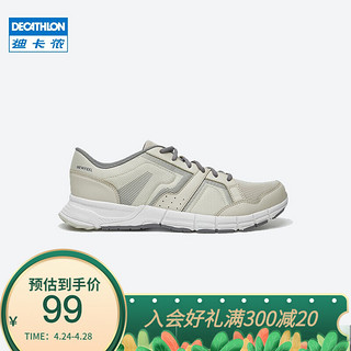 DECATHLON 迪卡侬 迪卡侬运动鞋男秋冬季防滑黑色软底减震鞋子休闲透气跑鞋FEEL 网面灰色 43