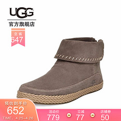 UGG  秋季女士靴子平底纯色休闲软帮鞋单鞋短靴 1104653 石板灰  SLA 38 尺码偏小 建议选大一码