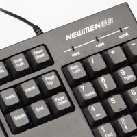 NEWMEN 新贵 雅键020 104键 有线薄膜键盘 黑色 无光