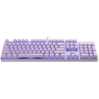 RAPOO 雷柏 V500 PRO 104键 有线机械键盘 清冽紫 雷柏黑轴 单光