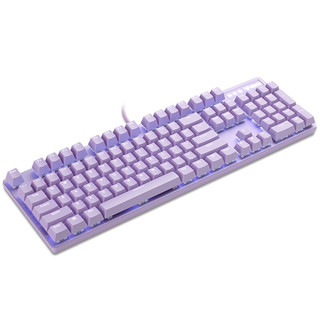 RAPOO 雷柏 V500 PRO 104键 有线机械键盘 清冽紫 雷柏黑轴 单光