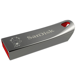 SanDisk 闪迪 酷系列 酷晶 CZ71 USB2.0 U盘 银色 32GB USB 个性定制版