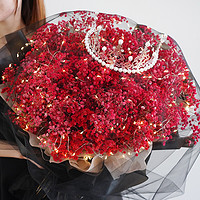 Para Ella 满天星永生花 红色大花束