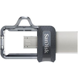 SanDisk 闪迪 至尊高速系列 酷捷 DD3 USB3.0 U盘 灰色 128GB USB/Micro USB双口