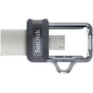 SanDisk 闪迪 至尊高速系列 酷捷 DD3 USB3.0 U盘 灰色 128GB USB/Micro USB双口