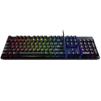 RAZER 雷蛇 猎魂光蛛 104键 有线机械键盘 黑色 光轴 RGB