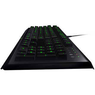 RAZER 雷蛇 萨诺狼蛛专业版 104键 有线薄膜键盘 黑色 RGB