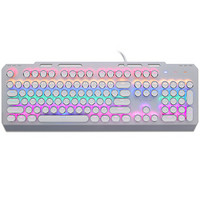 RAPOO 雷柏 GK500 朋克版 104键 有线机械键盘 白色 雷柏茶轴 混光