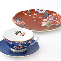 WEDGWOOD Wedgwood Paeonia Blush 茶杯茶碟套装，蓝色