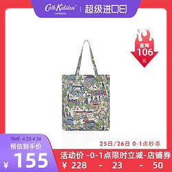 Cath Kidston 新款英国学生帆布包书袋棉质收纳碎花布单肩女士包包