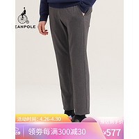 BEANPOLE 滨波 BEANPOLE秋季男士撞色细格纹西装直筒长裤BC9821A17 灰色 160/76A