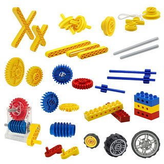 WANGE 万格 科技机械齿轮长杆大颗粒拼装散装件积木儿童教具玩具legao D159滑轮(1个)